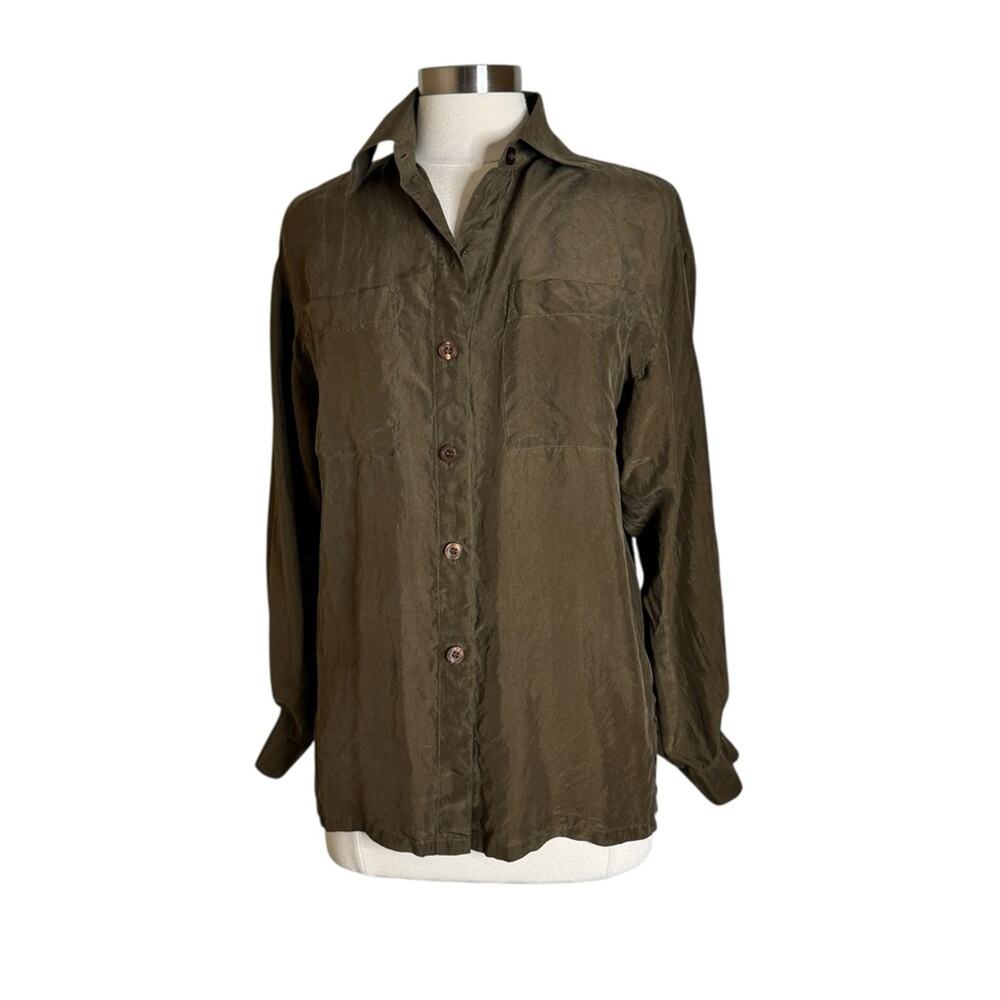 Vintage Diane Von Furstenberg Paris‎ New York Button Front Silk Blouse Women's 4 - Picture 9 of 9